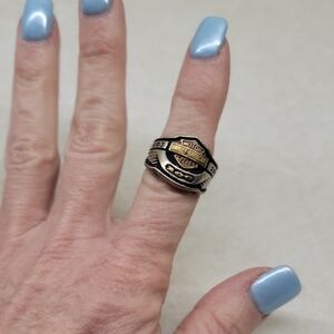 Harley-Davidson Silver and Gold Ring